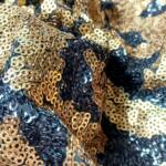 Gold and black sequin fabric for women price