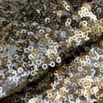 Gold sequin fabric for women garment wholesale