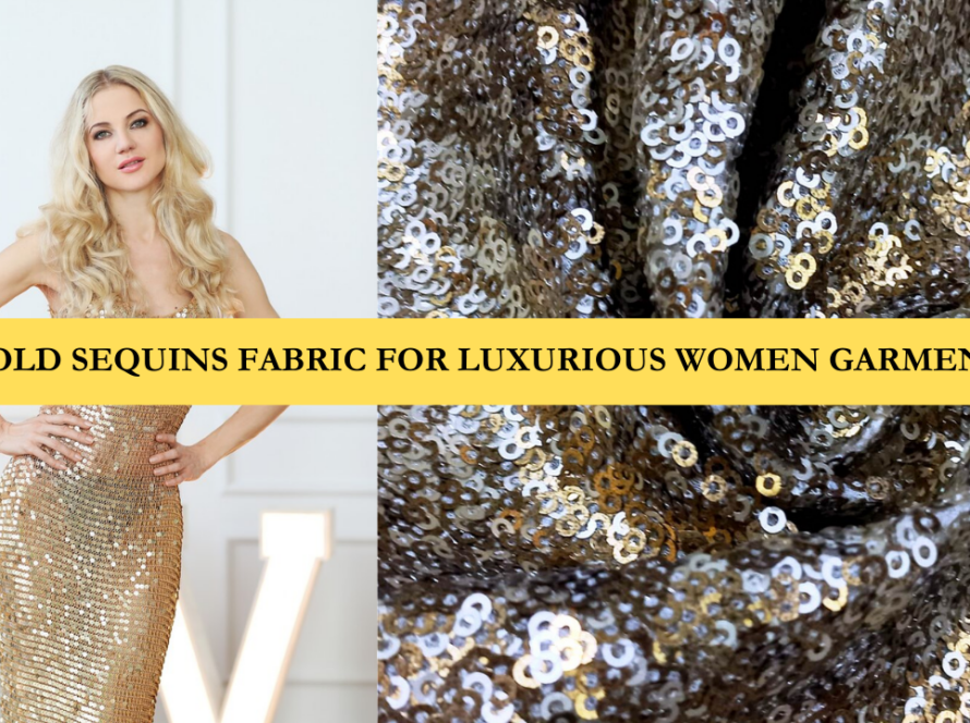 Gold sequins fabric for women garment price in india