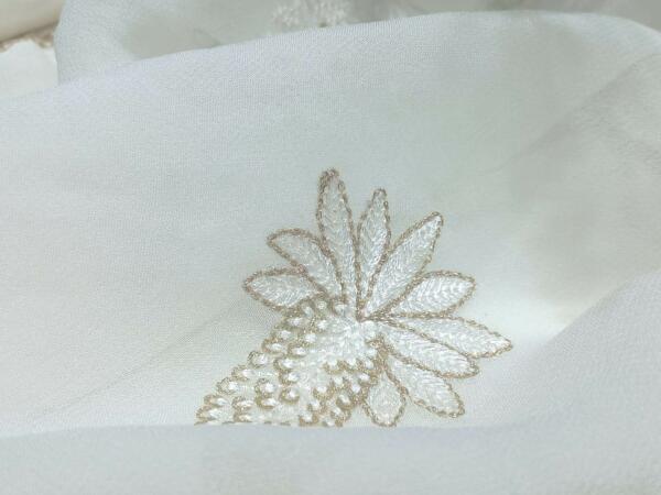 Madahv fashion Viscose Thread Glitter Floral Butta Fabric