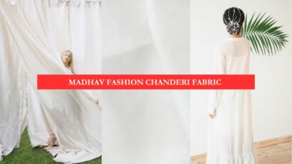 Buy Madhav Fashion Pure White Chanderi Fabric RFD