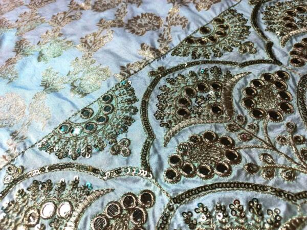 Madhav fashion Premium Designer Daman Embroidery fabric for Heavy Dress