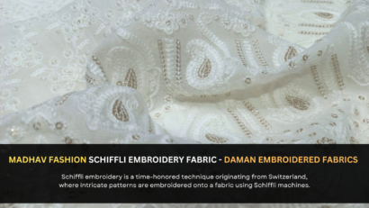 Designer Schiffli Embroidered Fabrics for Heavy Dress