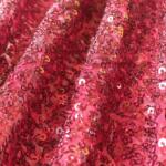 Most popular Allover pink sequins embroidery fabric by madhav fashion