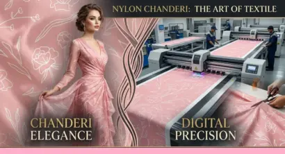 Nylon Chanderi Printed Fabric