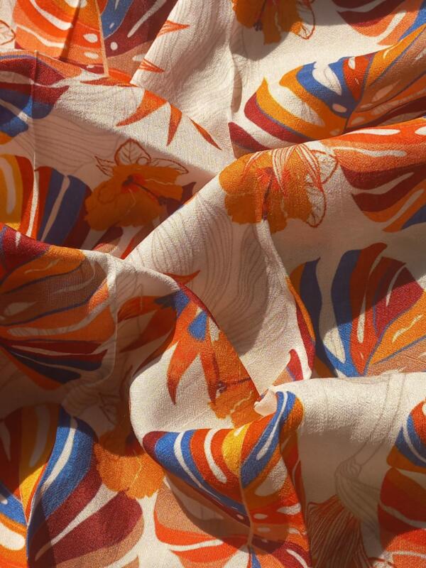Printed dola silk fabric wholesale