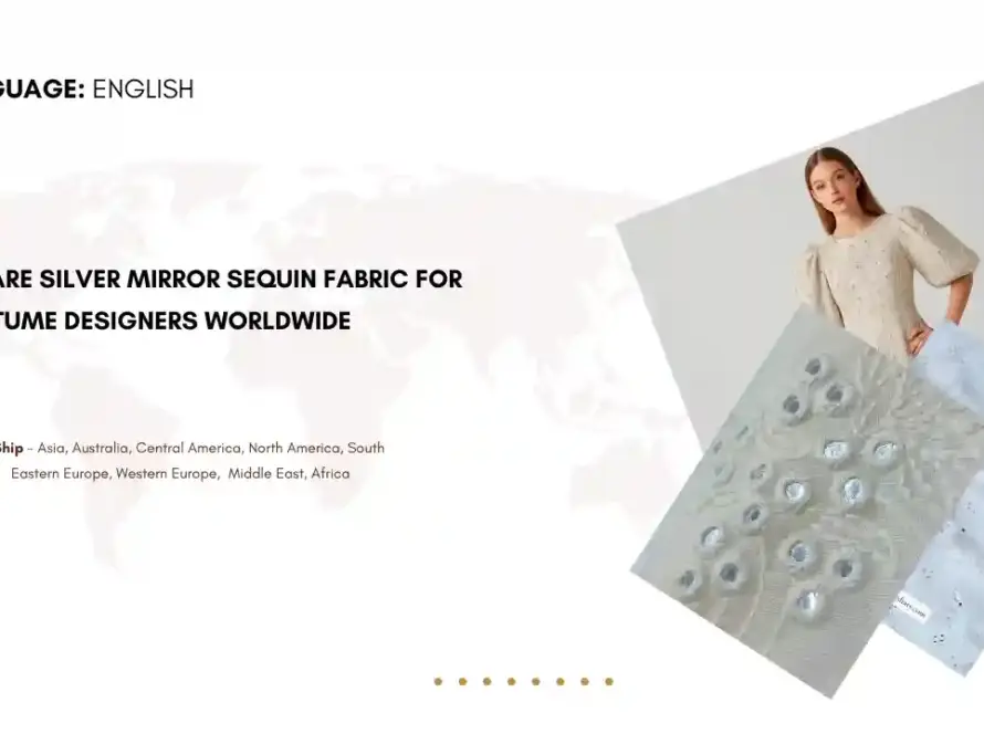 Sequins & Mirror Work Embroidery Fabric for Bridalwear Wholesale Source for International Buyers