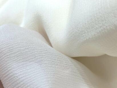 Buy White Pure Plain Chinon fabrics for garment Creation 