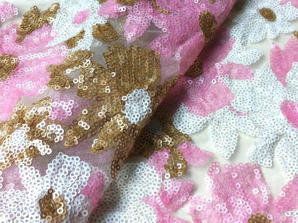 baby pink sequin fabric