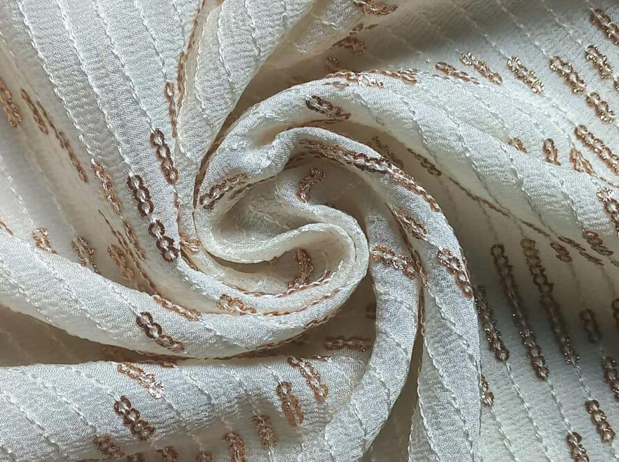 Khubsurat Latest Embroidery Sequins Fabric Supplier in Vijaywada Andha Pradesh State