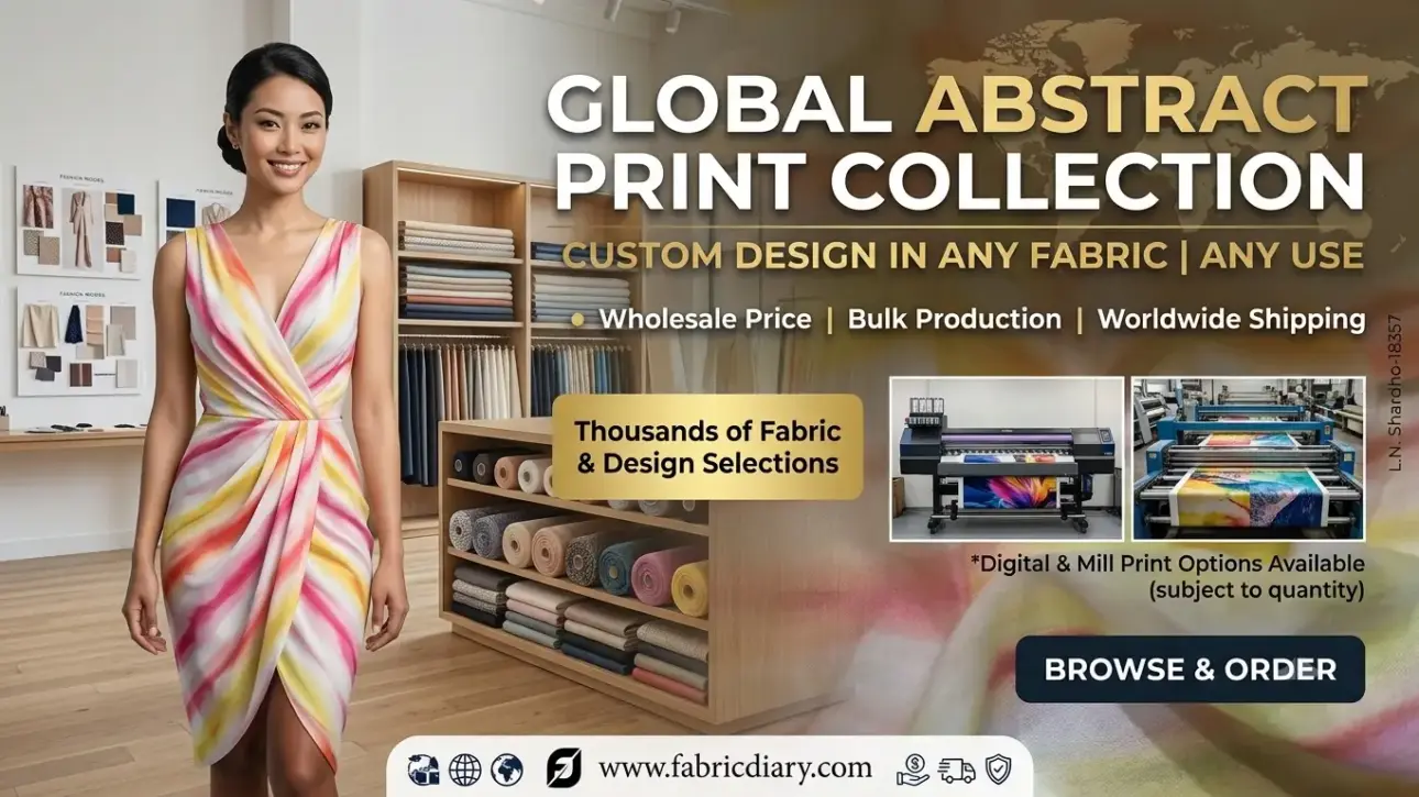 Abstract Printed Fabric