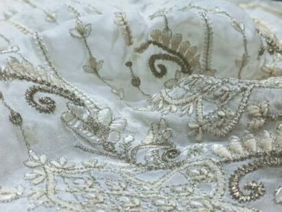 Buy Wonderful daman embroidery fabric @ 460 INR per mtr