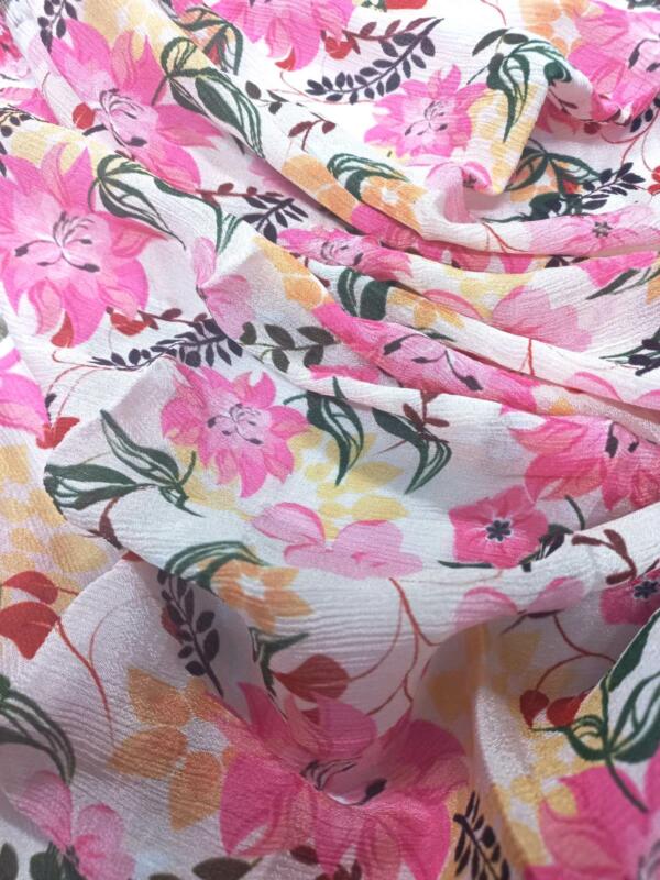 Buy Best Floral Print on Chinon Fabric