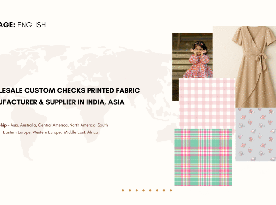 Wholesale Custom Checks Printed Fabric Manufacturer & Supplier in India, Asia