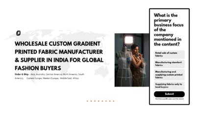 Wholesale Custom Gradient Printed Fabric Manufacturer & Supplier in India for Global Fashion Buyers