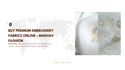 Buy Premium Embroidery Fabrics Online – Madhav Fashion