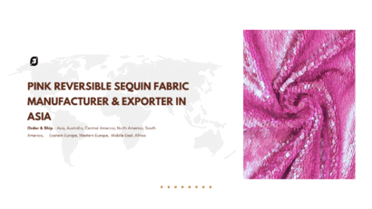 Pink Reversible Sequin Fabric Manufacturer & Exporter in Asia