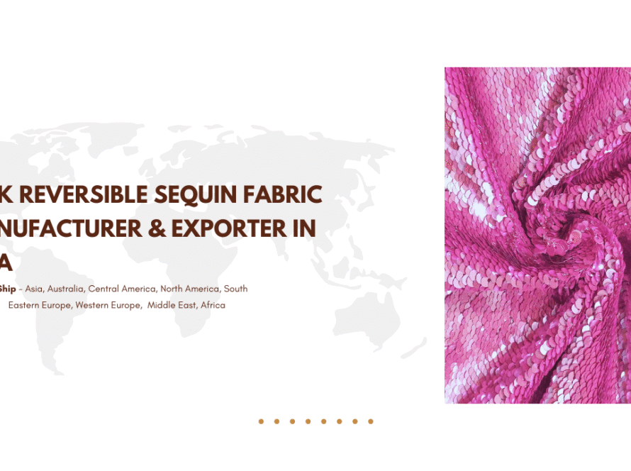 Pink Reversible Sequin Fabric Manufacturer & Exporter in Asia