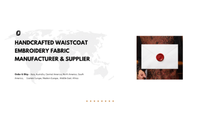Handcrafted Waistcoat Embroidery Fabric Manufacturer & Supplier