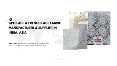 GPO Lace & French Lace Fabric Manufacturer & Supplier in India, Asia