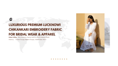 Luxury Lucknowi Chikankari Fabric for Bridal & Couture Wear