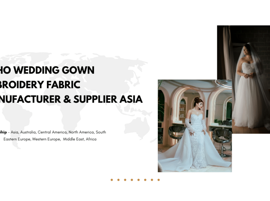 Boho Wedding Gown Embroidery Fabric Manufacturer & Supplier Asia