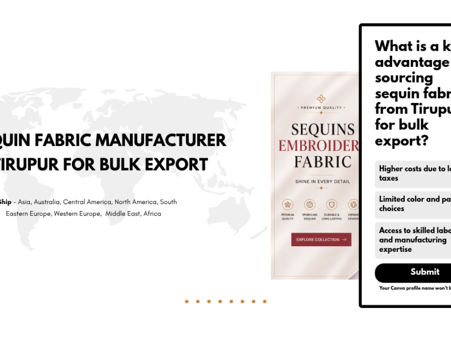 Sequin Fabric Manufacturer in Tirupur for Bulk Export