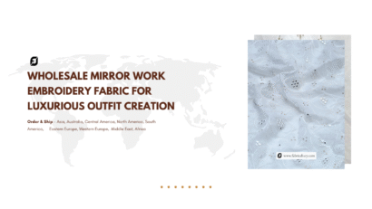 Wholesale Mirror Work Embroidery Fabric for Luxurious Outfit Creation