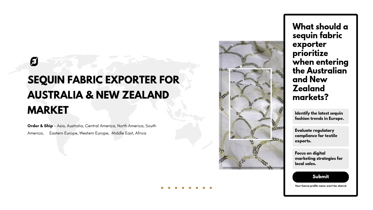 Sequin Fabric Exporter For Australia & New Zealand Market
