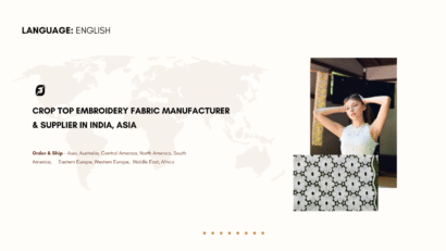 Crop Top Embroidery Fabric Manufacturer & Supplier in India, Asia