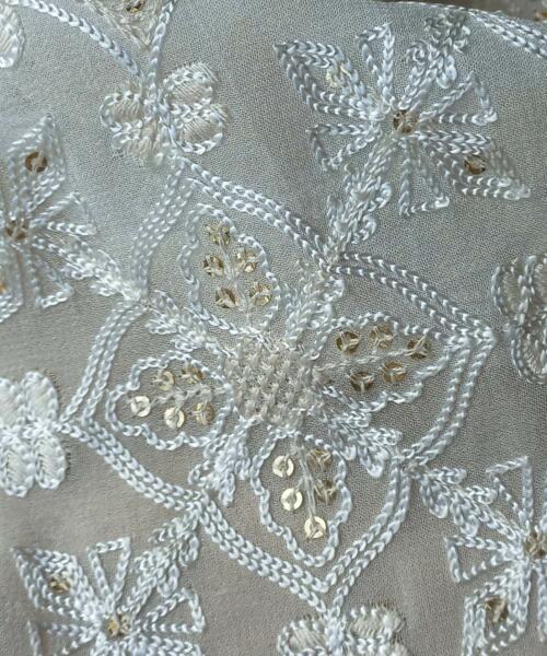  Buy Latest Designer Viscose Thread Chain Stitch Embroidery Fabric