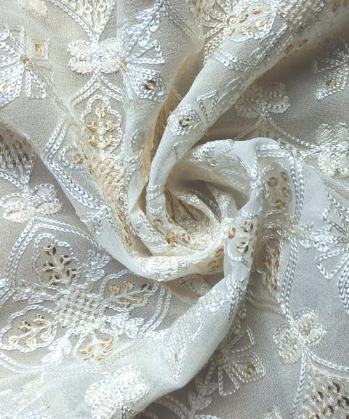 Chain Stitch Traditional Patterns Embroidered fabric