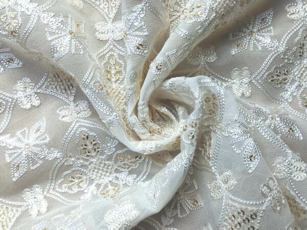 Chain Stitch Traditional Patterns Embroidered fabric