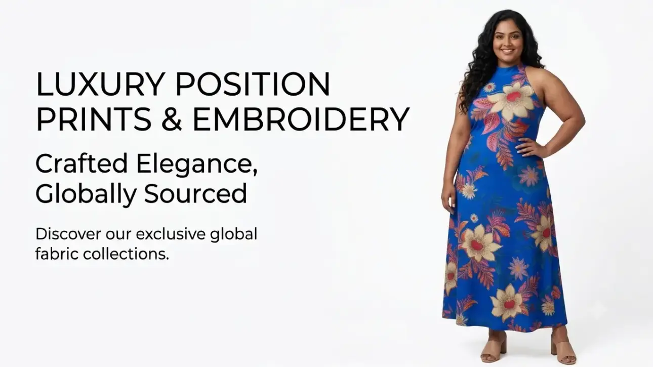 Chinon Position Printed Fabric for Exclusive Women’s Garments