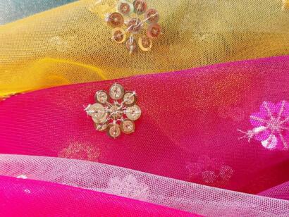 Buy Embroidered Butti fabric @130