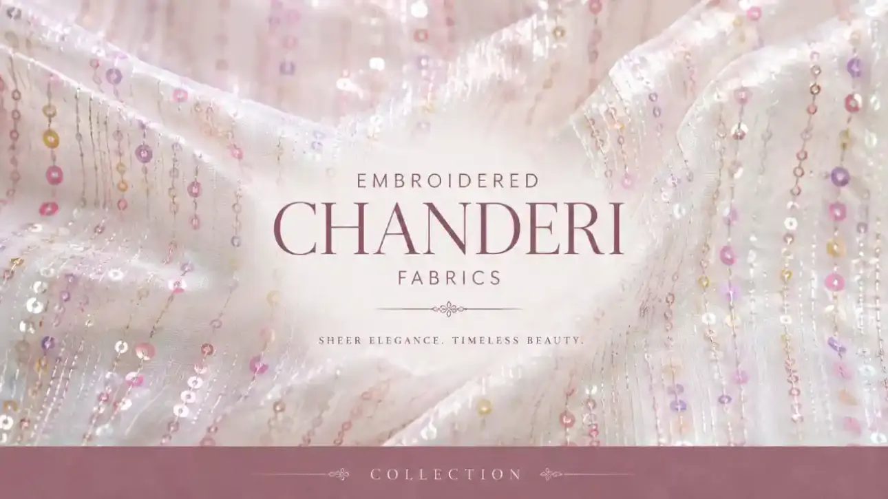 Embroidered Chanderi Fabric Wholesale Source for International Buyers