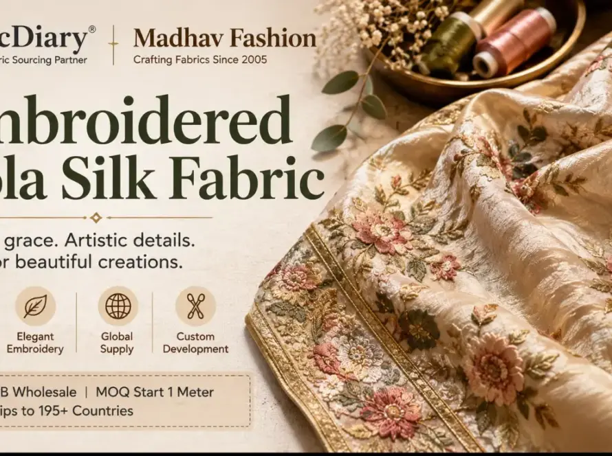 Embroidered Dola Silk Fabric Premium Wholesale Source