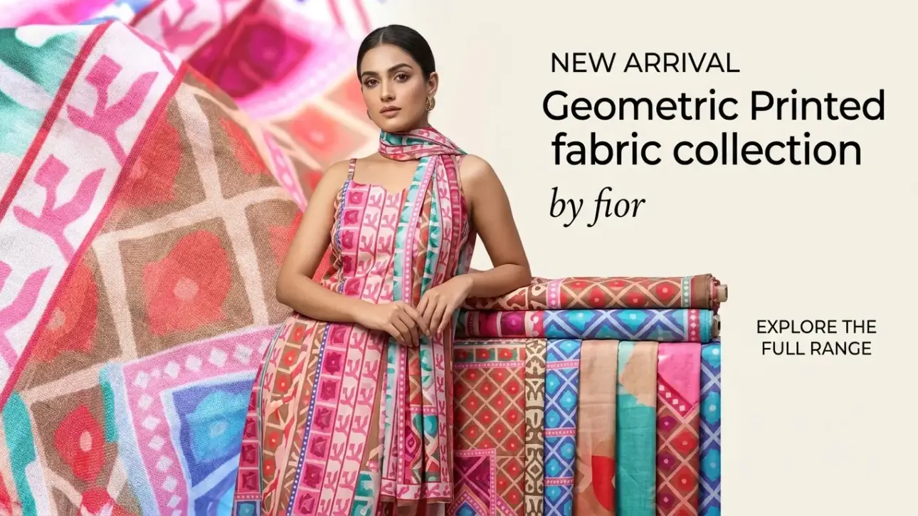 Geometric Printed Fabric For Premium Print Garment Creation
