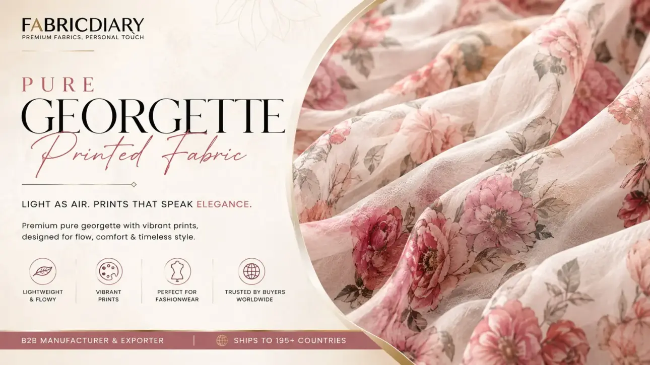 Georgette Printed Fabric Manufacturing in India From Fabric Selection to Global Bulk Supply