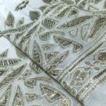 Georgette viscose thread gold foil Daman Fabric