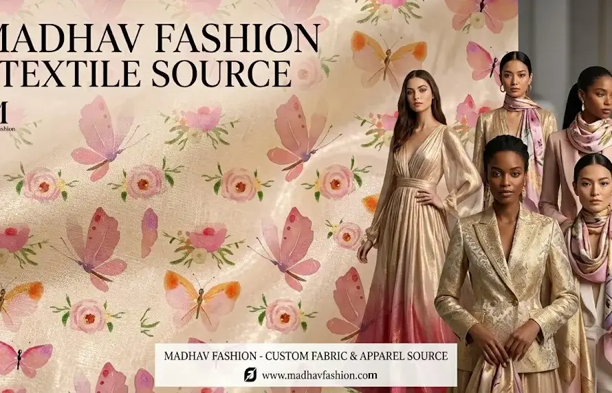 Gold Tissue Printed Fabric
