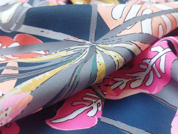 Multicolor polyester print fabric near me