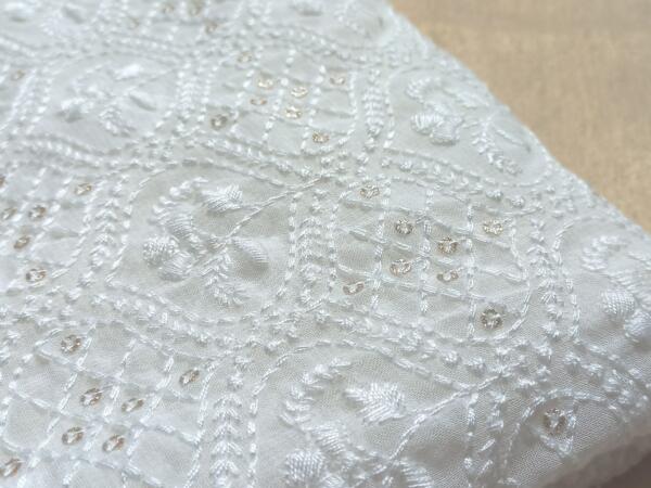 Beautiful Embroidered Schiffli fabric