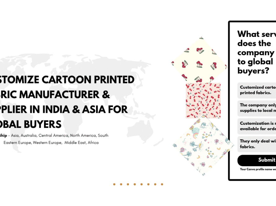 Customize Cartoon Printed Fabric Manufacturer & Supplier in India & Asia for Global Buyers