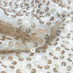 Buy Best Net & Sequins Embroidery Fabric Online in India