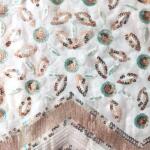 Buy Designer three color Sequins Daman Embroidery fabric @660 INR