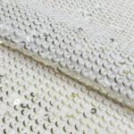 Cotton Sequins Embroidery fabric on Georgette
