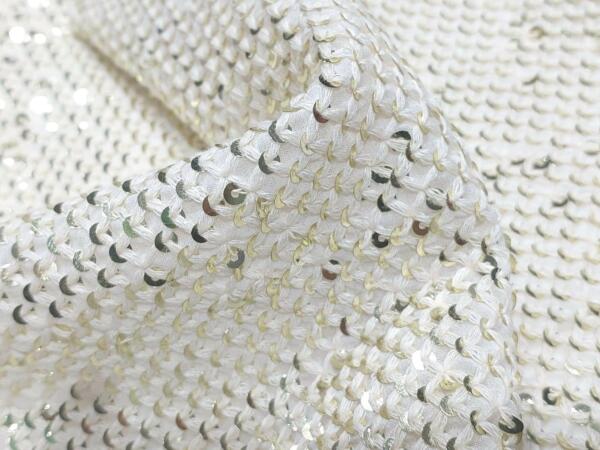 Designer Cotton Sequins Embroidery fabric