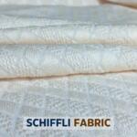 Designer Daman Schiffli Embroidery fabric, perfect for premium apparel creation