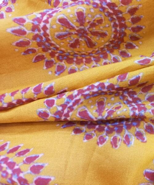 Yellow Cotton Digital Printed fabric at 150 INR